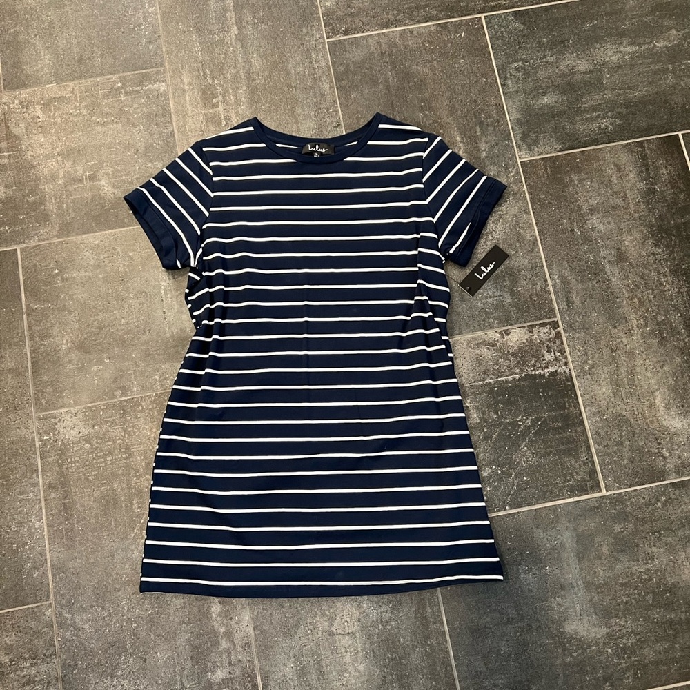 Blue striped Lulus Dress